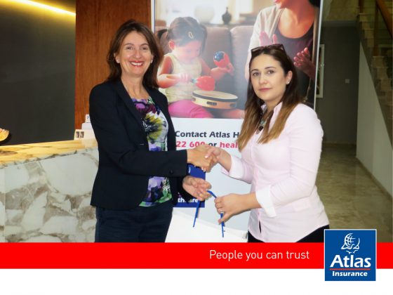 when Catherine Calleja, Managing Director of Atlas Healthcare recently presented a €100 spa voucher to winner Rachel Rizzo