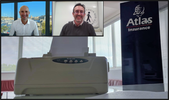 Atlas donates a specialised Braille printer to the Malta Society of the Blind