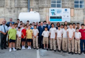 The Minister for Public Works and Planning, Honourable Stefan Zrinzo Azzopardi, attended the inauguration of the GEO-INF project in the presence of Atlas Insurance CEO Matthew von Brockdorff, who presided over the event, the Director of Educational Mission at De La Salle College, Mr Stephen Cachia, and Ing. Marco Cremona.